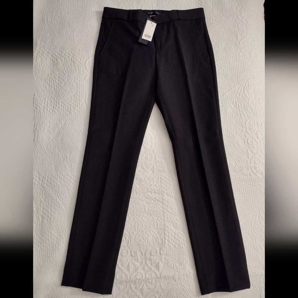 Banana Republic Black Ryan Dress Pants Classic Straight-Leg - Size 2 - NWT - Picture 2 of 11